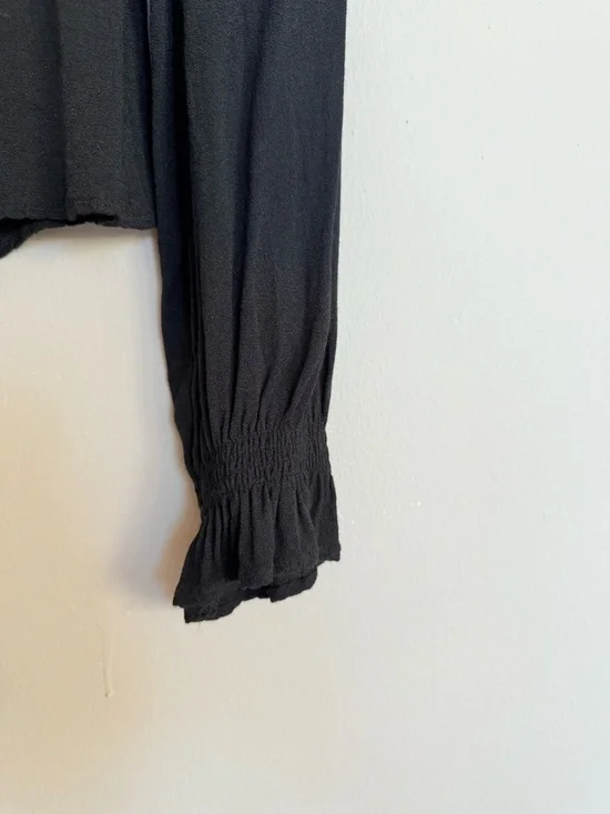 Aritzia Spellbound Black Blouse | Bell Sleeves | Vneck | Size S - Picture 5 of 7